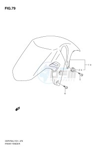 GSR750 (E21) drawing FRONT FENDER (GSR750L2 E21)