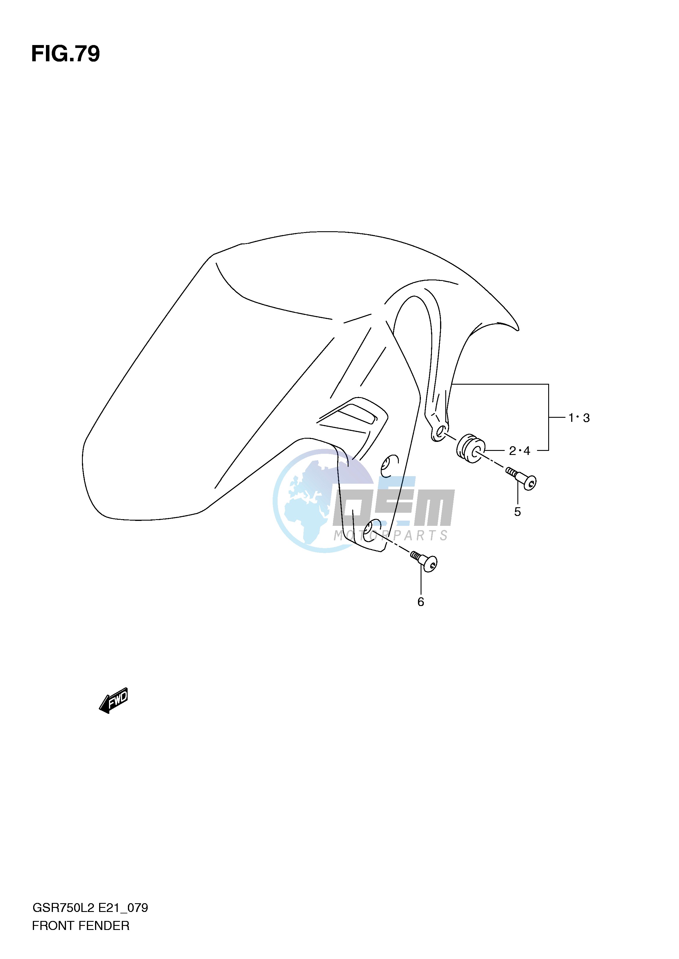 FRONT FENDER (GSR750L2 E21)