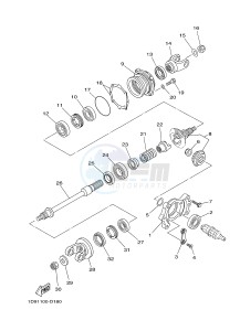 YFM450FWAD YFM450PHF GRIZZLY 450 EPS HUNTER (2LCA) drawing MIDDLE DRIVE GEAR