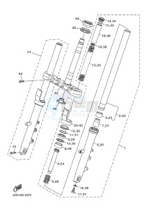 XJ6SA 600 DIVERSION (S-TYPE, ABS) (36D9) drawing FRONT FORK