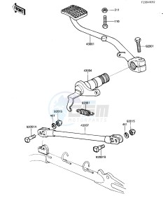 KZ 550 D [GPZ] (D1) [GPZ] drawing BRAKE PEDAL_TORQUE LINK