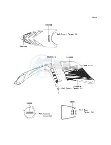 KSV 700 B [KFX 700] (B6F-B9F) B9F drawing DECALS-- B9F- -