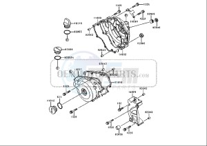 ZZR 250 (EU) drawing CRANKCASE COVER