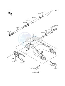 ZX 750 N [NINJA ZX-7RR] (N1-N2) [NINJA ZX-7RR] drawing SWINGARM