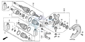 TRX420FAA Europe Direct - (ED) drawing FRONT KNUCKLE/FRONT DRIVE SHAFT