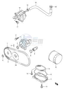 VX800 (E4) drawing OIL PUMP - FUEL PUMP