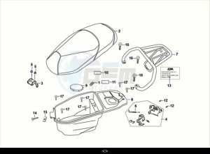 FIDDLE II 50 EFI (AF05W6-NL) (M2) drawing SEAT - REAR GRIP