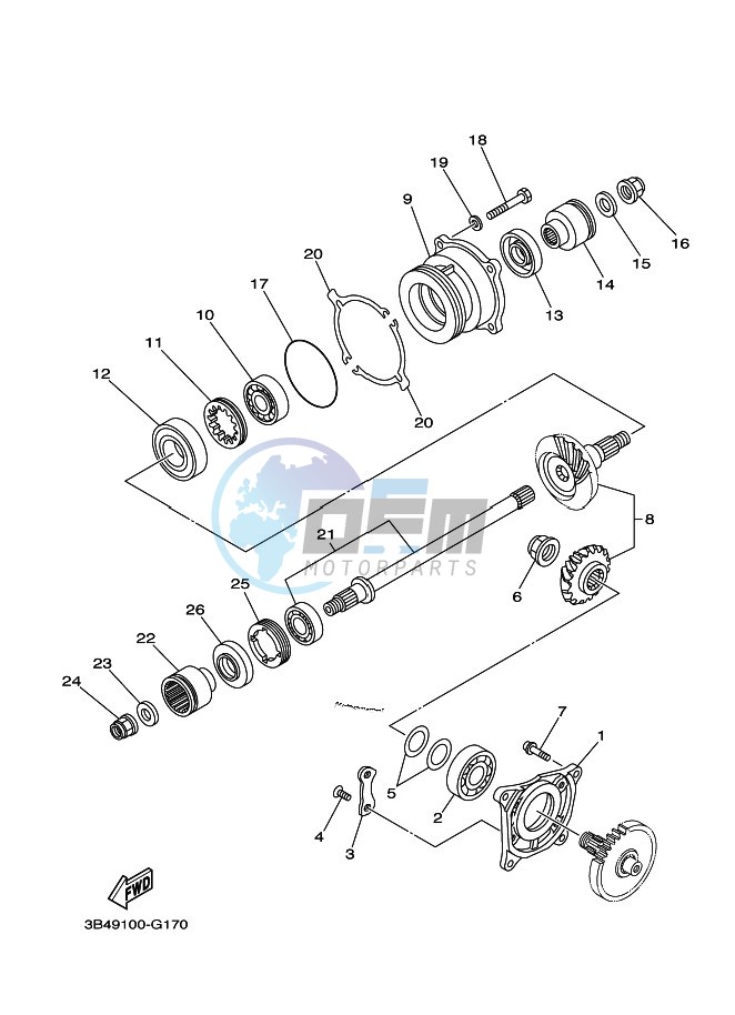 MIDDLE DRIVE GEAR