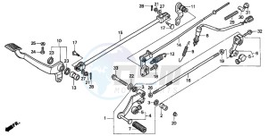 NV600C drawing BRAKE PEDAL/CHANGE PEDAL