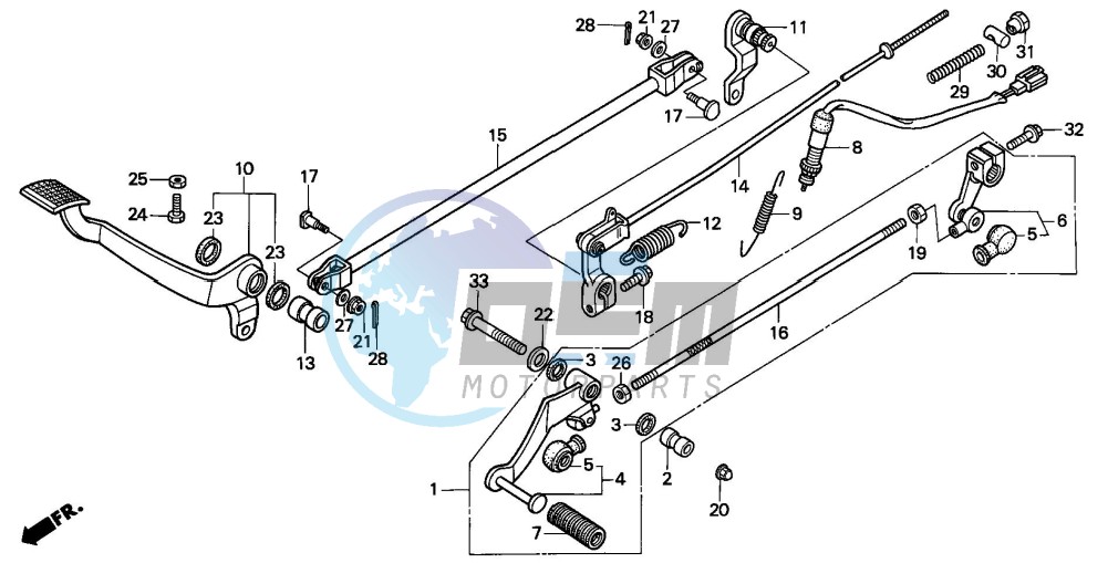 BRAKE PEDAL/CHANGE PEDAL