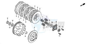 TRX90 FOURTRAX 90 drawing CLUTCH