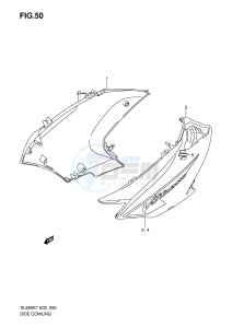 DL650 (E2) V-Strom drawing SIDE COWLING (MODEL K7)