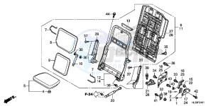 SXS700M4H Europe Direct - (ED) drawing REAR SEAT