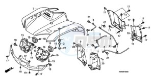 TRX250TEA Australia - (U / EC) drawing FRONT FENDER