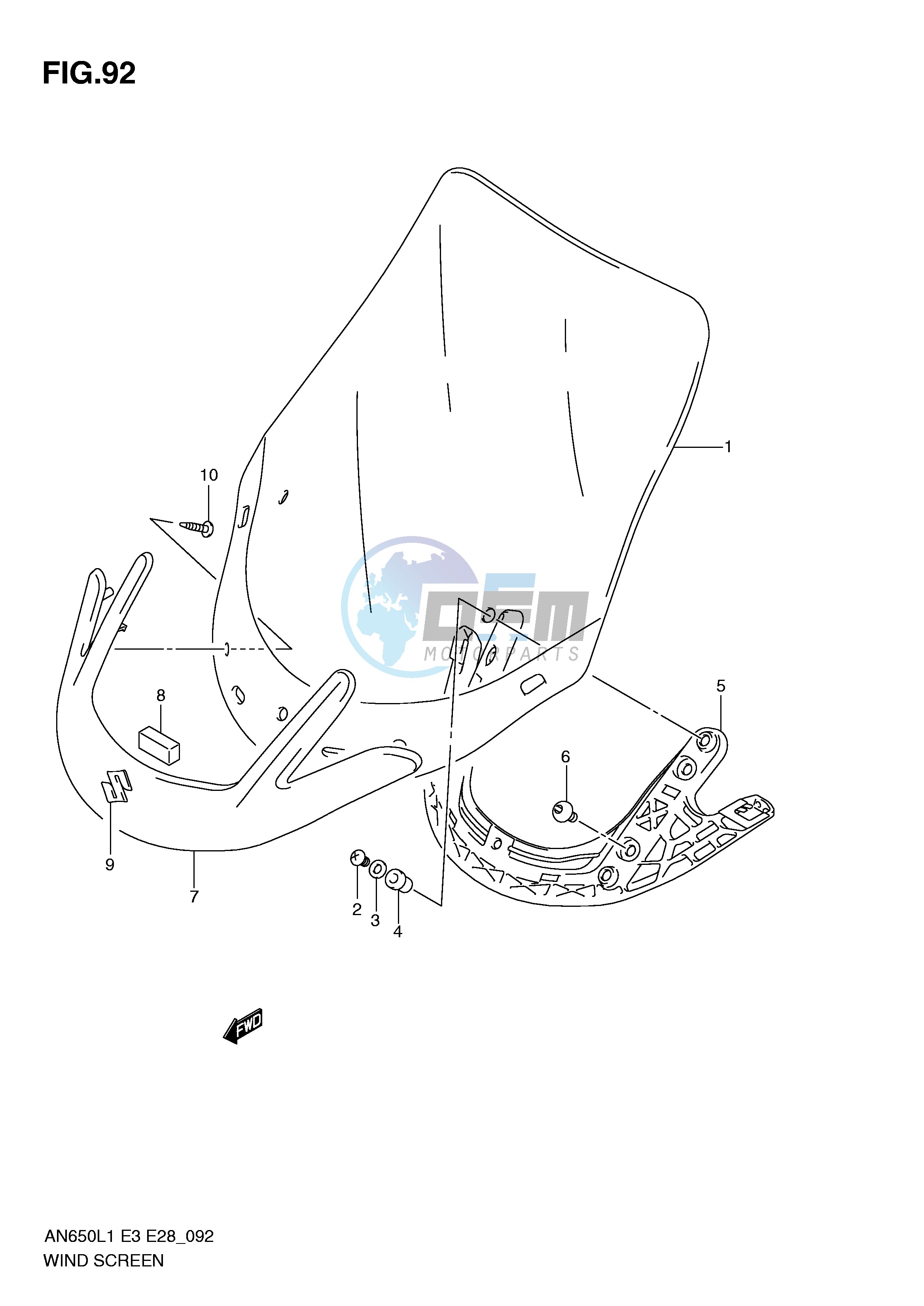 WIND SCREEN (AN650L1 E33)