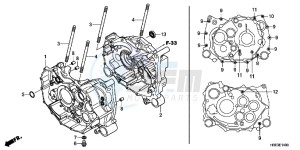 TRX500FPMD TRX500FPM Australia - (U) drawing CRANKCASE