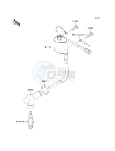 KX 100 A [KX100 MONSTER ENERGY] (A6F - A9FA) D9FA drawing IGNITION SYSTEM