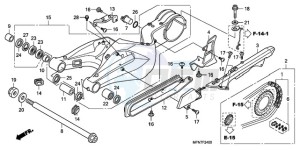 CB1000R9 Australia - (U) drawing SWINGARM