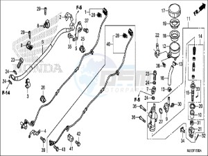 NC750JH Europe Direct - (ED) drawing REAR BRAKE MASTER CYLINDER