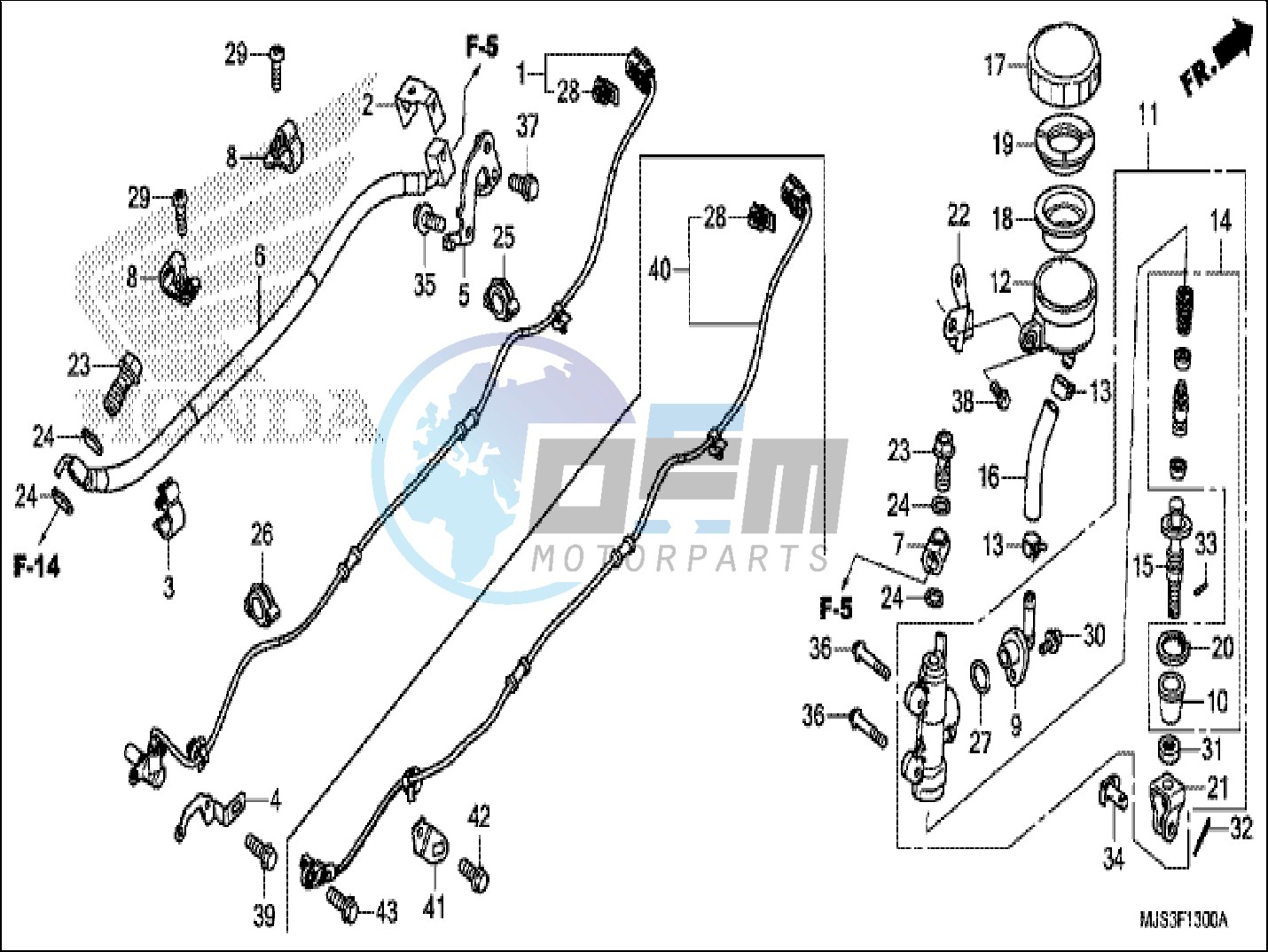 REAR BRAKE MASTER CYLINDER