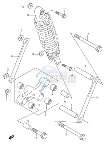 GSX600F (E2) Katana drawing REAR CUSHION LEVER