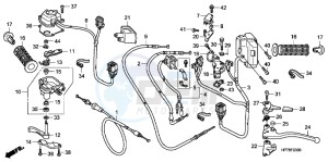 CB650FAG CB650F 6ED drawing HANDLE LEVER/SWITCH/CABLE