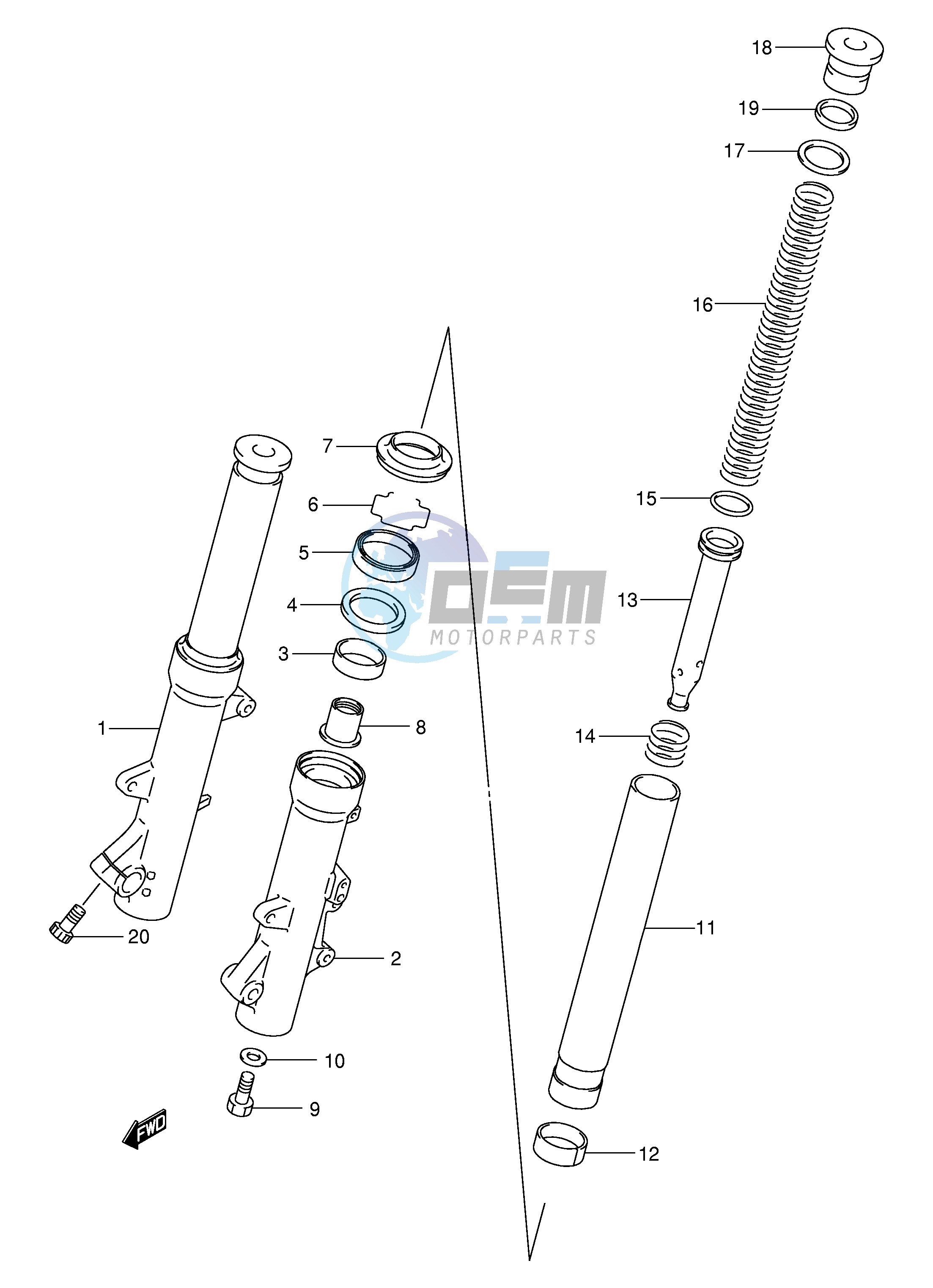 FRONT FORK DAMPER (MODEL K1 K2)