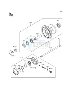 KDX 200 E [KDX200] (E4-E6)) [KDX200] drawing FRONT HUB-- KDX200-E4- -