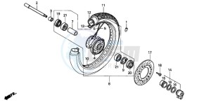 NV400C drawing FRONT WHEEL