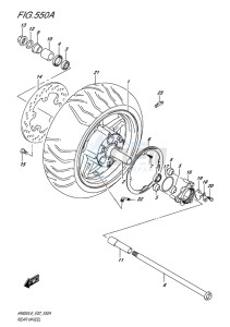 AN650Z ABS BURGMAN EXECUTIVE EU-UK drawing REAR WHEEL