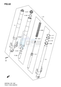 GSR750 EU drawing FRONT FORK DAMPER