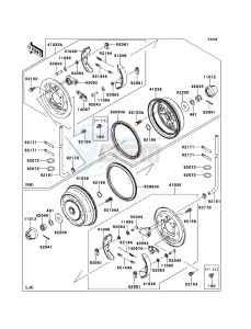 MULE_4010_DIESEL_4X4 KAF950FDF EU drawing Front Hub