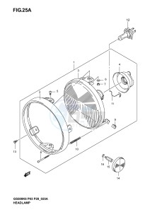 GS500 (P3) drawing HEADLAMP (GS500K4 K5 K6 P28)