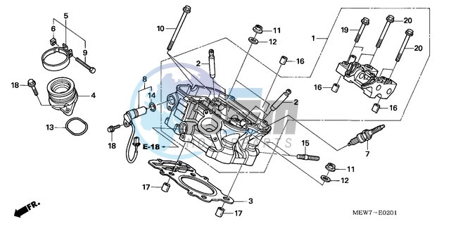 REAR CYLINDER HEAD