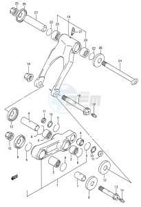 RMX250 (E28) drawing CUSHION LEVER (MODEL M N P R)