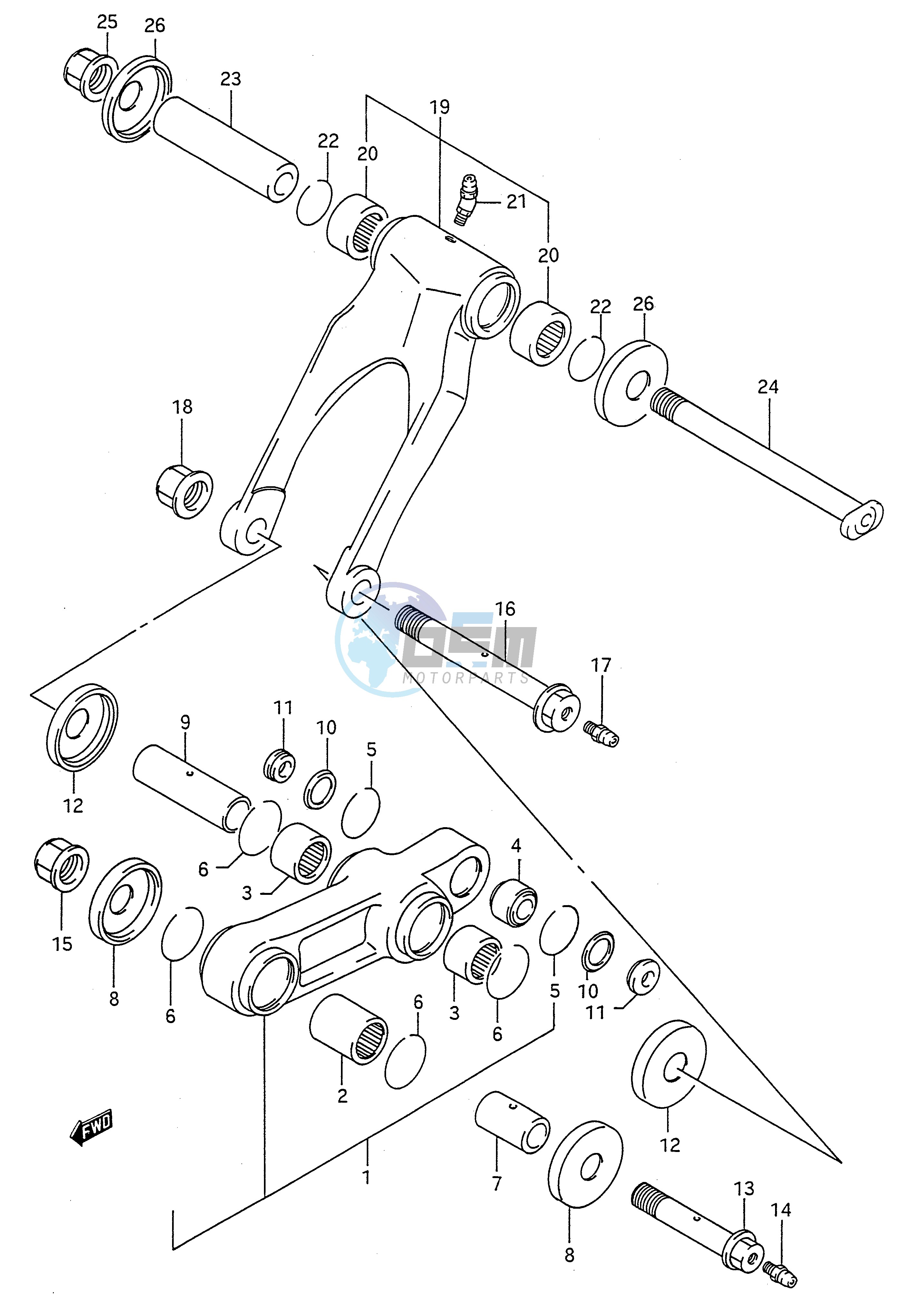 CUSHION LEVER (MODEL M N P R)