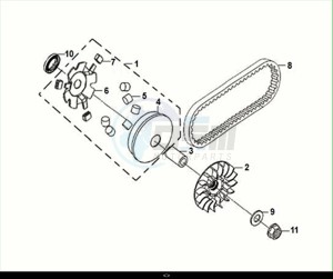 JET 14 200I (XC20W1-EU) (M1) drawing MOVABLE DRIVE FACE ASSY