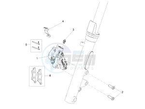 V7 III Special 750 e4 (NAFTA) drawing Front brake caliper