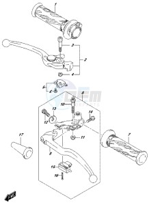 DL650 drawing HANDLE LEVER (DL650XAUEL7 E21)