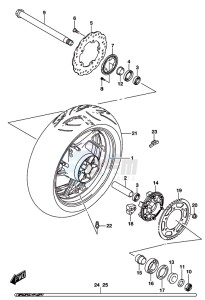 GSX-S750A drawing REAR WHEEL (GSX-S750ZAL8 E21)