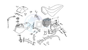 SENDA R X-TREM - 50 CC VTHSR1D1A EU2 drawing FUEL TANK - SEAT