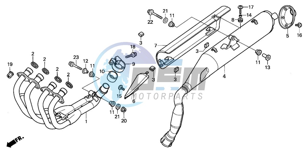 EXHAUST MUFFLER (CB600F3/4/5/6)