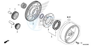 NC750XDG SH125AS UK - (E) drawing STARTING CLUTCH