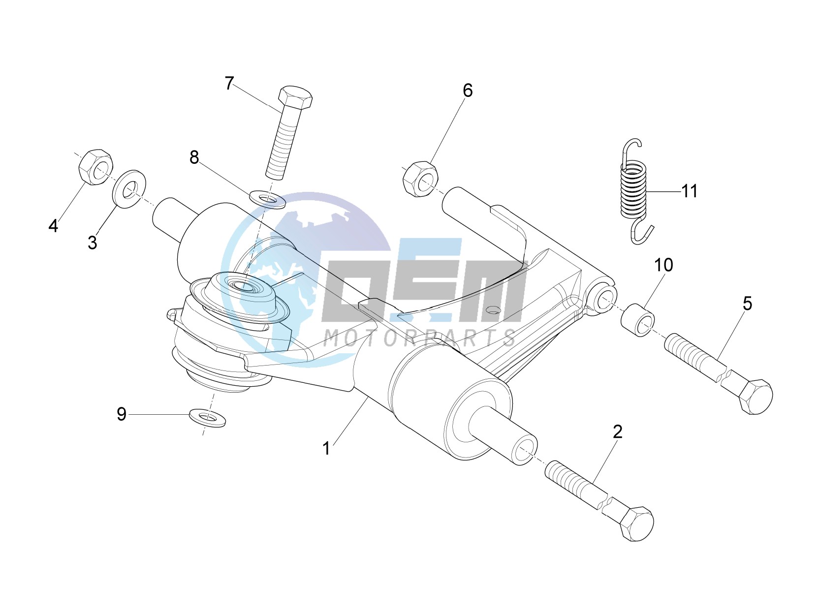 Swinging arm