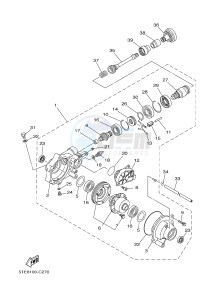 YFM350FWA YFM35FGD GRIZZLY 350 4WD (1NS8 1NS9) drawing FRONT DIFFERENTIAL