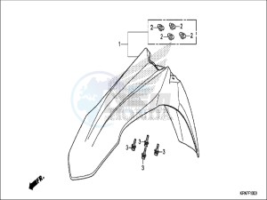 CRF250RH Europe Direct - (ED) drawing FRONT FENDER