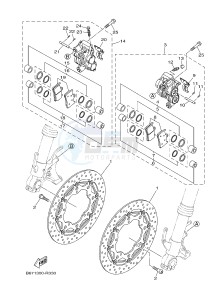 MTN1000 MTN-1000 MT-10 (B67G) drawing FRONT BRAKE CALIPER