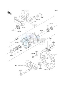 KX 85 A [KX85 MONSTER ENERGY] (A6F - A9FA) A9F drawing REAR HUB