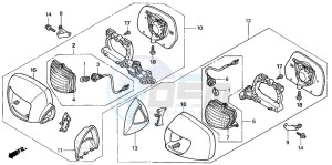 GL1800 drawing FRONT WINKER/MIRROR