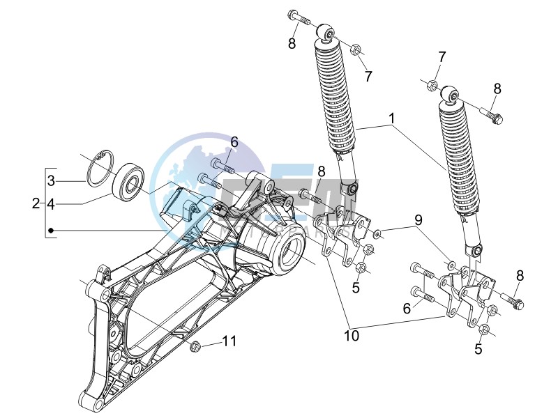 Rear suspension - Shock absorbers